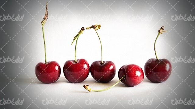 تصویر با کیفیت گیلاس همراه با میوه تابستانی و میوه