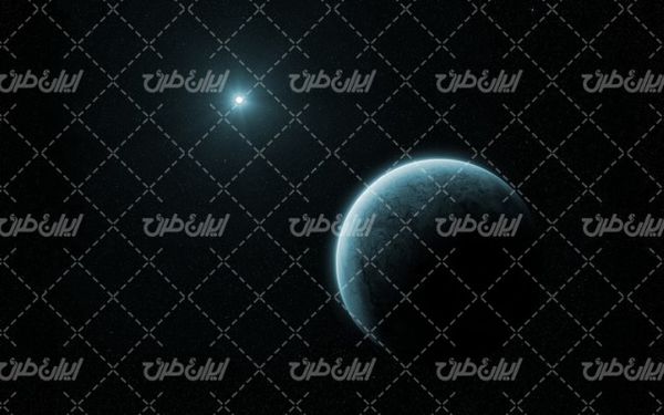 تصویر با کیفیت سیاره همراه با فضانوردی و فضا