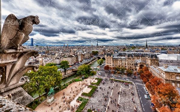تصویر با کیفیت شهر همراه با عکس شهر و ساختمان