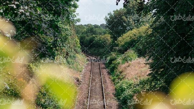 تصویر با کیفیت راه آهن همراه با حمل و نقل ریلی و خط آهن