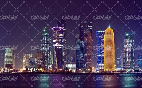 تصویر با کیفیت شهر گردشگری همراه با عکس شهر و ساختمان