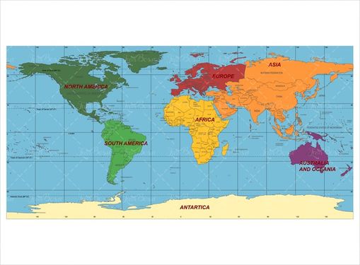 وکتور نقشه جهان کره زمین