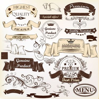 وکتور لیبل برچسب کادر گل،گل و بوته حاشیه گل