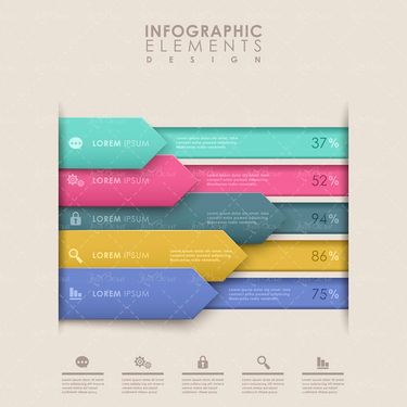 وکتور اینفوگرافی گرافیکی ،لیبل  گرافیکی آیکن قفل