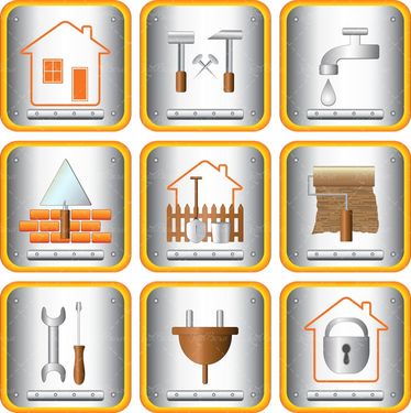 وکتور حصار چوبی خانه ساختمان آجرچینی