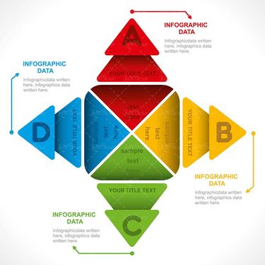 وکتور لیبل رنگی برچسب رنگی اینفوگرافی گرافیکی 3