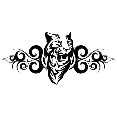 وکتور لوگوی ببر  حیوان گوشت خوار پلنگ ببر حیوان جنگل