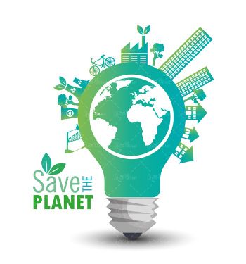 وکتورنگهداری گیاهان کره مین لامپ صد ساختمان