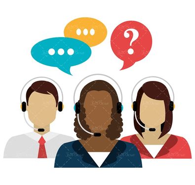 وکتور علامت سوال آیکن گفت و گو   اپراتور تلفن