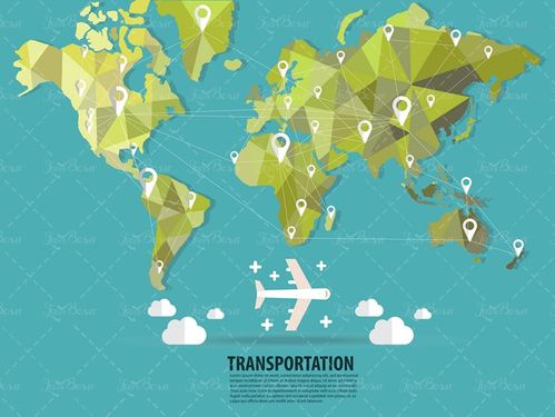 وکتور نقشه دنیا مسیرهای هوایی هواپیما نقشه جهان