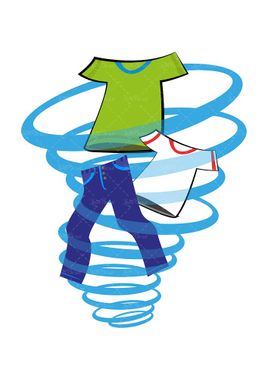 وکتور  دوران چرخش ماشین لباسشویی لباس کثیف