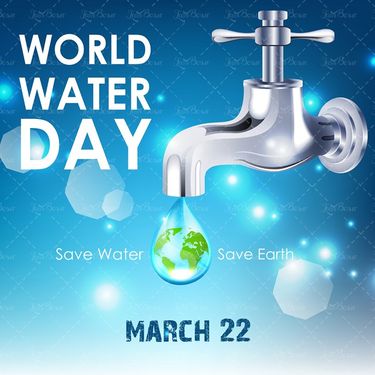 وکتور روز جهانی آب قطره آب کره زمین شیر آب