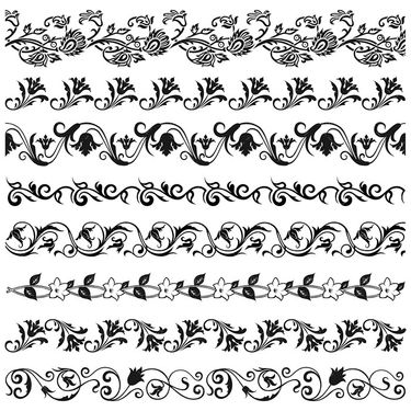 وکتور کادر گل حاشیه گل المان طراحی گل و بوته 2