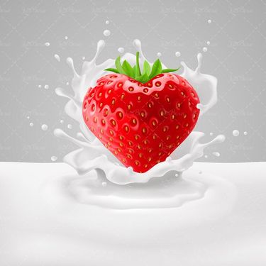 شیر لبنیات توت فرنگی قلبی قلب قنادی شیرینی پزی1