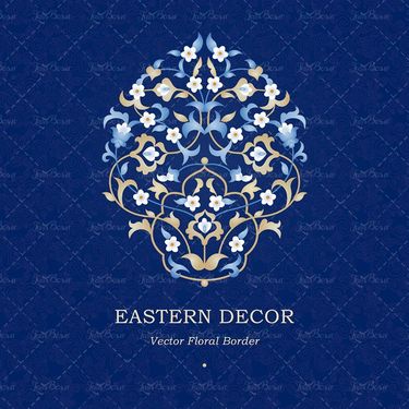 وکتور گل بوته گل و بوته شمسه تذهیب 9