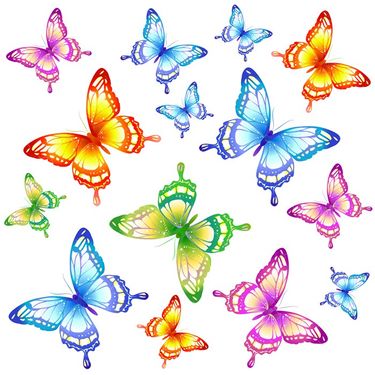 وکتورگرافیکی پروانه دو رنگ وکتور پروانه نقاشی