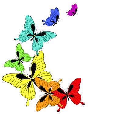 وکتور نقاشی پروانه وکتور گرافیکی پروانه