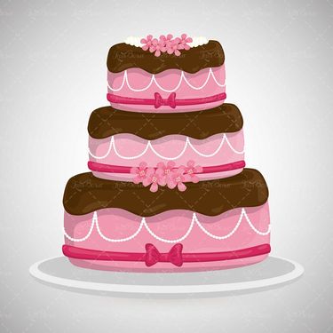 وکتور شیرینی سرا کیک خامه ای کیک سه طبقه