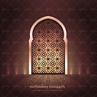 وکتورمحراب تذهیب وکتور اسلامی طرح مذهبی  طرح اسلیمی