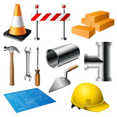 وکتور  ساخت و ساز آجر کمچه کله قندی آچار پیچ گوشتی