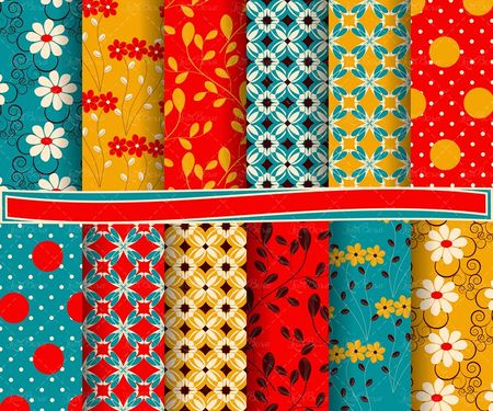 وکتور  بک گراند گل لیبل برچسب کاغذ دیواری8