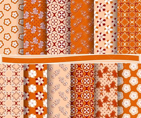 وکتور  بک گراند گل لیبل برچسب کاغذ دیواری14