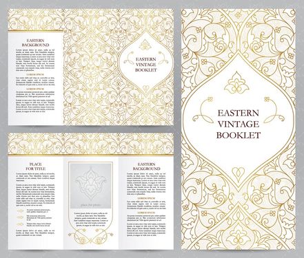 وکتور بروشور محراب تذهیب طرح اسلامی طرح اسلیمی2