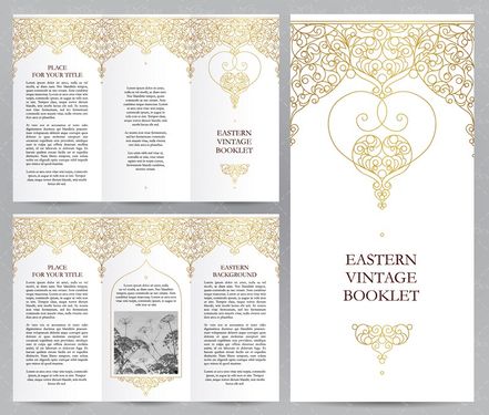 وکتور بروشور محراب تذهیب طرح اسلامی طرح اسلیمی4