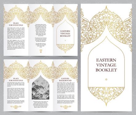 وکتور بروشور محراب تذهیب طرح اسلامی طرح اسلیمی5