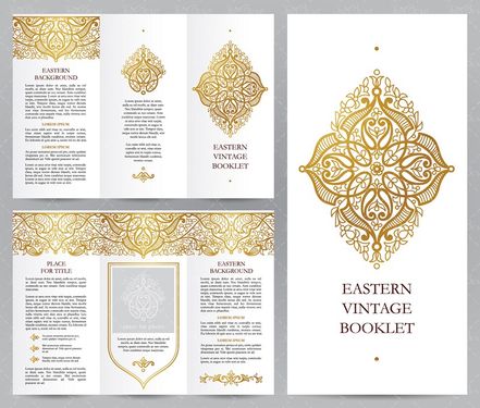 وکتور بروشور محراب تذهیب طرح اسلامی طرح اسلیمی7