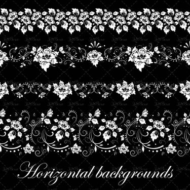 وکتور کادر گل گل و بوته حاشیه گل  المان طراحی13