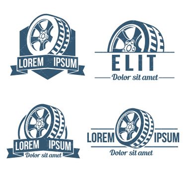 وکتور لیبل لاستیک برچسب تایر لاستیک رینگ اسپرت