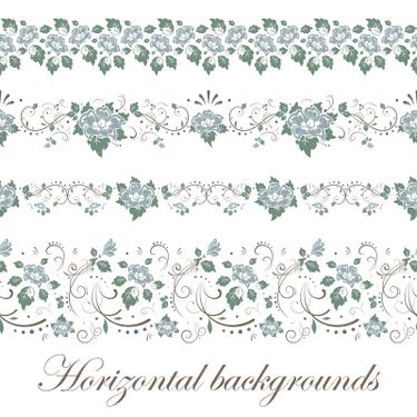 وکتور کادر گل گل و بوته حاشیه گل  المان طراحی15