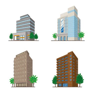 وکتور  برج سازی  ساختمان سازی درخت آسمان خراش1