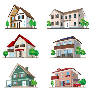 وکتور ساختمان  خانه ویلایی سقف شیروانی