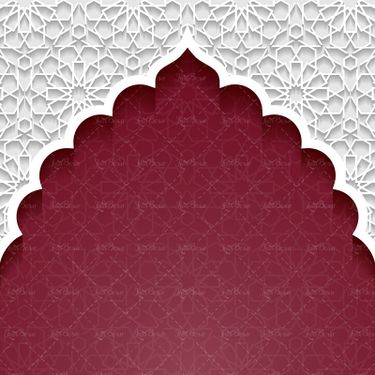 وکتور تذهیب محراب گنبد طرح اسلیمی طرح اسلامی 003