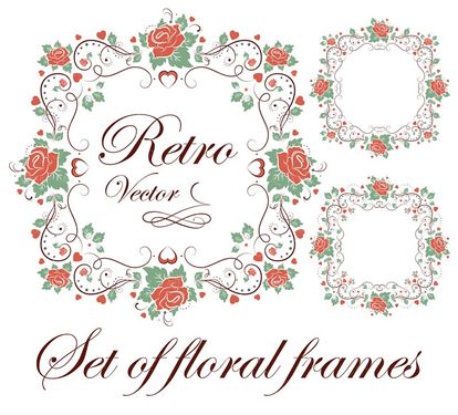 وکتور کادر گل گل و بوته حاشیه گل  المان طراحی  شمسه    06