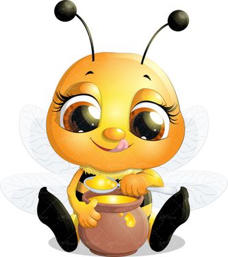 وکتور کوزه عسل خمره عسل زنبور عسل زنبوراری