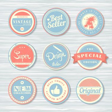 وکتور لیبل برچسب خودکار نخل دست لایک