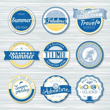 وکتور لیبل برچسب آرم علامت  نشان لیبل دایره ای