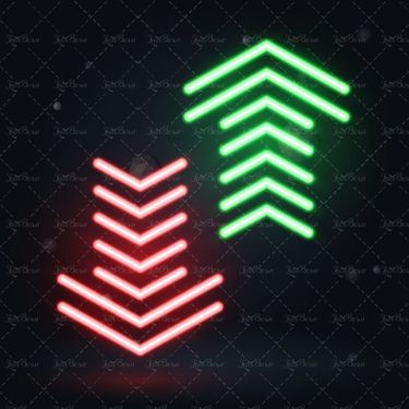 وکتور چراغ راهنما فلش کمان قرمز کمان سبز