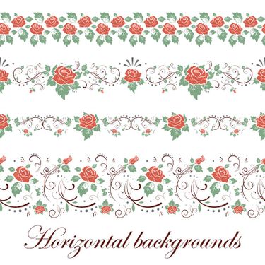 وکتور  کادر گل حاشیه گل گل و بوته 29