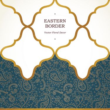 وکتور بک گراند مذهبی  بک گراند گل بته جقه گل و بوته12