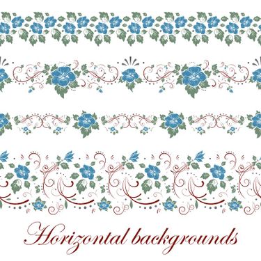 وکتور  کادر گل حاشیه گل گل و بوته 37