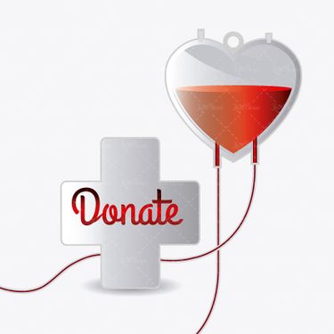 وکتور اهداخون آزمایش خون کیسه خون  علامت مثبت