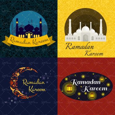 وکتور فانوس لیبل برچسب حلال ماه رمضان کریم8