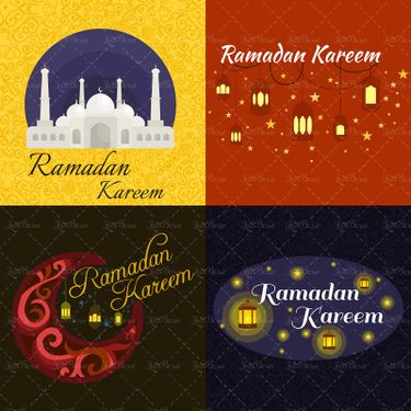 وکتور فانوس لیبل برچسب حلال ماه رمضان کریم10