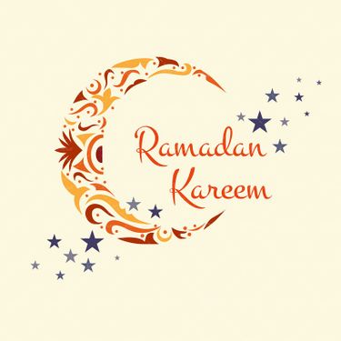 وکتور ماه مبارک رمضان حلال رنگی ماه تذهیب1