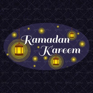وکتور فانوس بک گراند ماه رمضان رمضن کریم ستاره