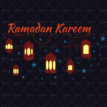وکتور فانوس بک گراند ماه رمضان رمضن کریم ستاره2